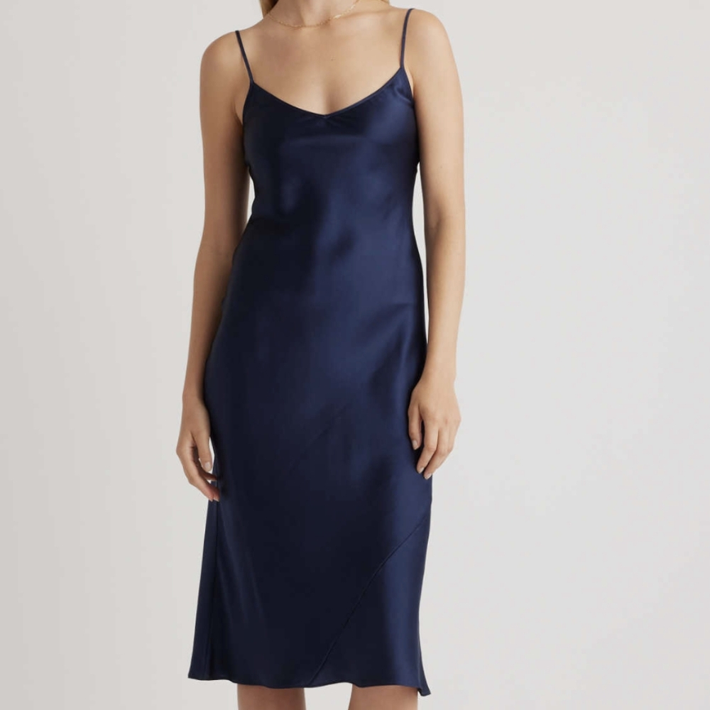 Quince 100% Washable Silk Slip Dress NWOT